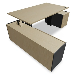 MDD Office Furniture Viga Office Desk Height Adjustment w/Storage & Pedestal