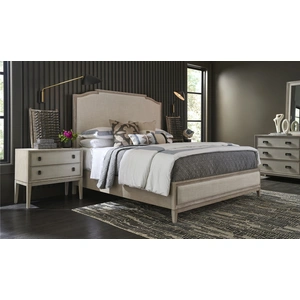 Universal Furniture Coalesce Fabric/Wood Panel Bedroom Set, Asbury Oyster/Rolling Fog