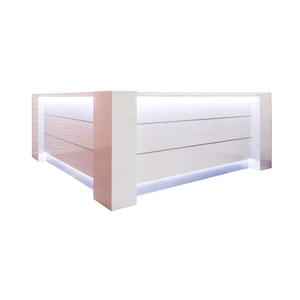 MDD Office Furniture Valde 114-inchx75-inch Corner Reception Desk