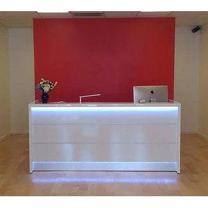 MDD Office Furniture WRS Valde 93-inch Straight Reception Desk, White