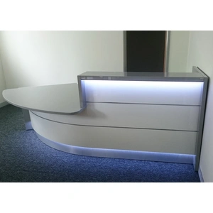 MDD Office Furniture Valde 112-inch Curved Reception Desk w/Counter Top