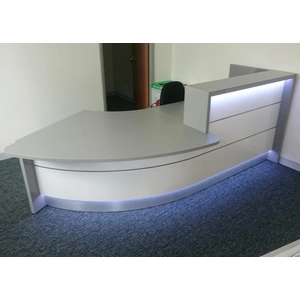 MDD Office Furniture Valde 112-inch Curved Reception Desk w/Counter Top