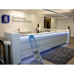 MDD Office Furniture Valde 114-inchx114-inch Corner Reception Desk