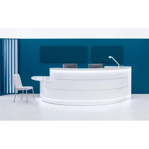 MDD Office Furniture Valde 132-inch Curved Reception Desk w/Counter Top