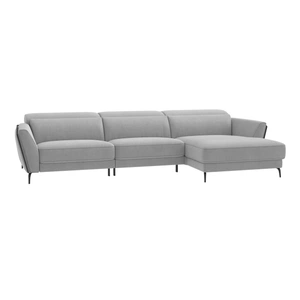 Modekraft Valencia Microfiber Fabric L-Shaped Customizable Reclining Sectional Sofa