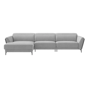 Modekraft Valencia Microfiber Fabric L-Shaped Reclining Sectional Sofa w/Left Chaise