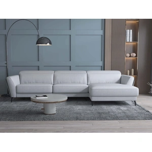 Modekraft Valencia Microfiber Fabric L-Shaped Customizable Reclining Sectional Sofa