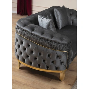 Galaxy Home Furnishings Vanessa Tufted Velvet Loveseat