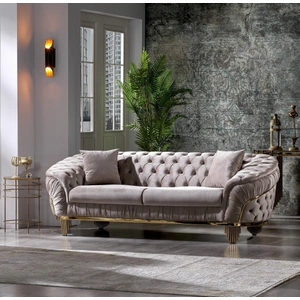 Galaxy Home Furnishings Vanessa Tufted Velvet Living Room Set