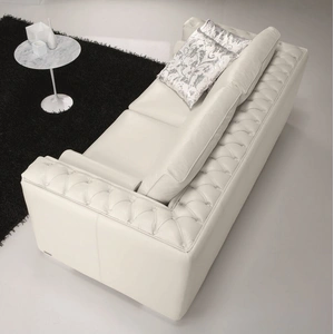 J&M Furniture The Vanity Leather Sofa Set, White
