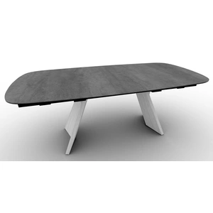 Calligaris Icaro W78.7-inch-97.6-inch-116.5-inch Ceramic/Wood Customizable Extendable Elliptical Dining Table
