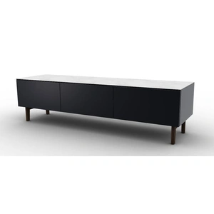 Calligaris Universal Ceramic/Wood Customizable TV Stand w/2 Doors & Drop-Down Door & Wooden Feet