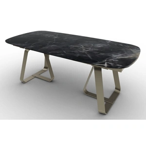 Calligaris Sunshine W78.7-inch Ceramic/Metal Customizable Extendable Elliptical Dining Table