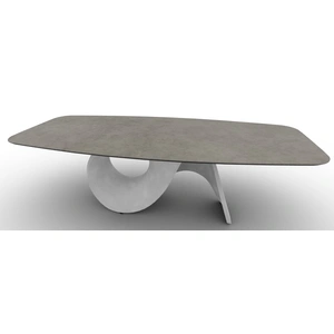 Calligaris Seashell W98.4-inch Ceramic/Cement Customizable Elliptical Dining Table