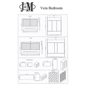J&M Furniture Vera Modern Wood Nightstand, Grey