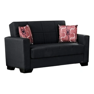 Empire Furniture, USA Vermont Fabric/PU Storage Sleeper Loveseat