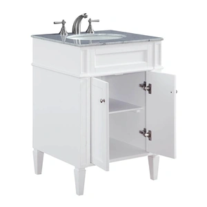 Elegant Lighting Park Ave 24-inch Single Bathroom Vanity Set, White