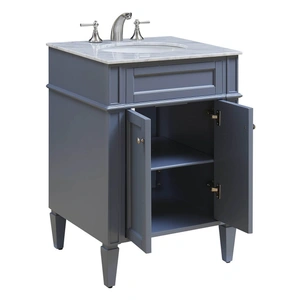 Elegant Lighting Park Ave 24-inch Single Bathroom Vanity Set, Grey
