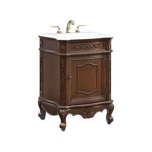 Elegant Lighting Berkshire 24-inch Single Bathroom Vanity Set, Coffee