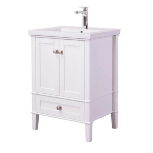 Elegant Lighting Aqua 24-inch Single Bathroom Vanity Set, White