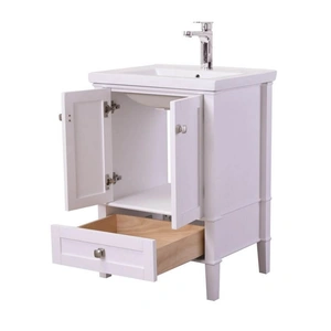 Elegant Lighting Aqua 24-inch Single Bathroom Vanity Set, White