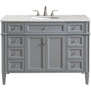 Elegant Lighting Park Avenue 48-inch Single Bathroom Vanity Set, Grey