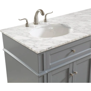 Elegant Lighting Park Avenue 60-inch Double Bathroom Vanity Set, Grey