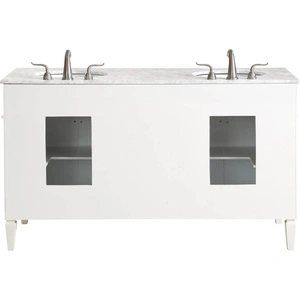 Elegant Lighting Park Avenue 60-inch Double Bathroom Vanity Set, White