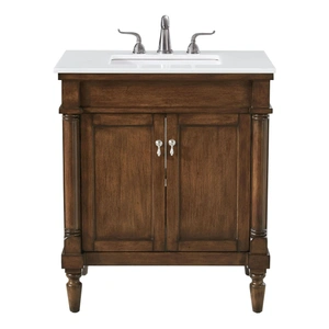 Elegant Lighting Lexington 30-inch Single Bathroom Vanity Set, Walnut