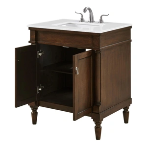 Elegant Lighting Lexington 30-inch Single Bathroom Vanity Set, Walnut