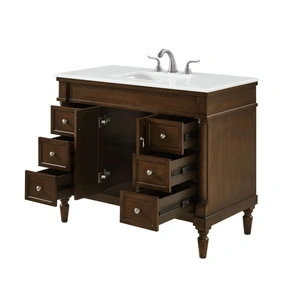 Elegant Lighting Lexington 42-inch Single Bathroom Vanity Set, Walnut