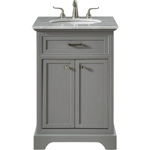 Elegant Lighting Americana 24-inch Single Bathroom Vanity Set, Light Grey
