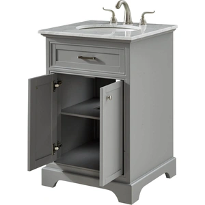 Elegant Lighting Americana 24-inch Single Bathroom Vanity Set, Light Grey