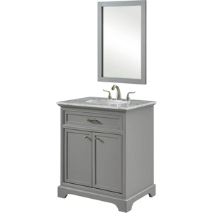 Elegant Lighting Americana 30-inch Single Bathroom Vanity Set, Light Grey