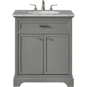 Elegant Lighting Americana 30-inch Single Bathroom Vanity Set, Light Grey