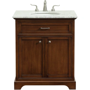 Elegant Lighting Americana 30-inch Single Bathroom Vanity Set, Teak