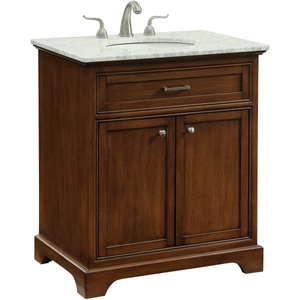 Elegant Lighting Americana 30-inch Single Bathroom Vanity Set, Teak