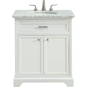 Elegant Lighting Americana 30-inch Single Bathroom Vanity Set, White