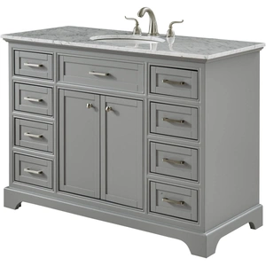 Elegant Lighting Americana 48-inch Single Bathroom Vanity Set, Light Grey