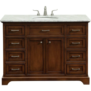 Elegant Lighting Americana 48-inch Single Bathroom Vanity Set, Teak