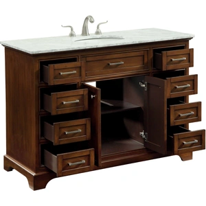 Elegant Lighting Americana 48-inch Single Bathroom Vanity Set, Teak