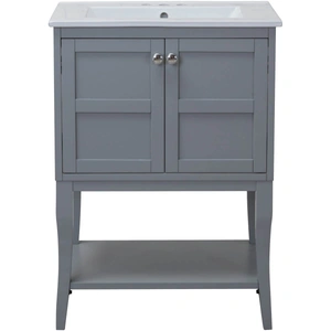 Elegant Lighting Mason 2 Doors Cabinet, Grey