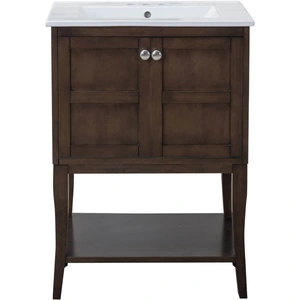 Elegant Lighting Mason 2 Doors Cabinet, Antique Coffee