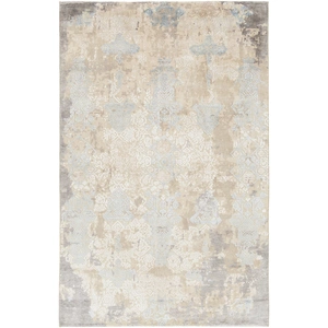 Chandra Vingel Wool/Viscose Rectangular Handmade Rug, Blue/Green/Beige