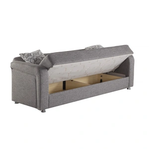 Bellona USA Vision Fabric Storage Sleeper Sofabed, Diego Gray