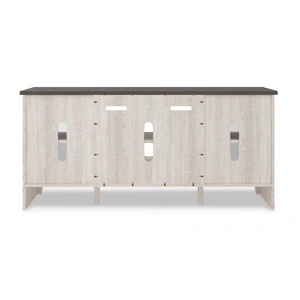 Ashley Furniture Dorrinson 63-inch Two-Tone Industrial TV Stand - Gray & Charcoal, Two-tone