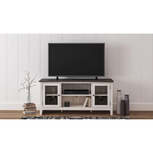 Ashley Furniture Dorrinson 63-inch Two-Tone Industrial TV Stand - Gray & Charcoal, Two-tone