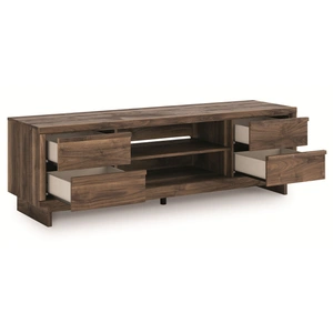 Ashley Furniture Zadilyn 74-inch XL Industrial TV Stand - Rustic Brown & Gunmetal, Brown