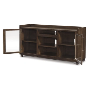 Ashley Furniture Starmore 76-inch XL Modern Industrial TV Stand - Oiled Walnut Brown, Brown