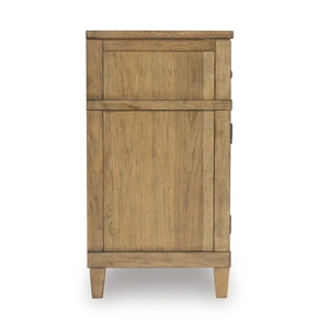 Ashley Furniture Sharlance 81-inch TV Stand with Electric Fireplace - Light Brown, Light Brown